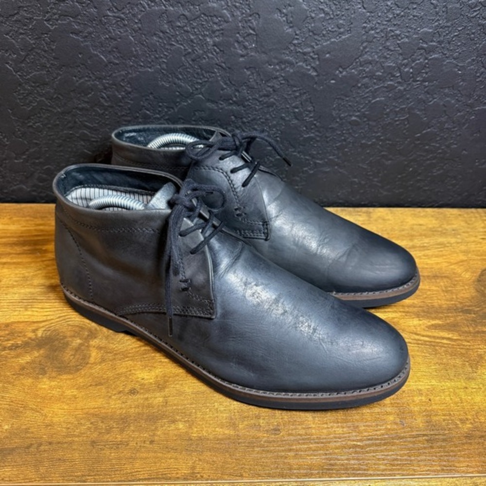 Venturini 00586225 Black Leather‎ Chukka Ankle Boots Mens Size 8